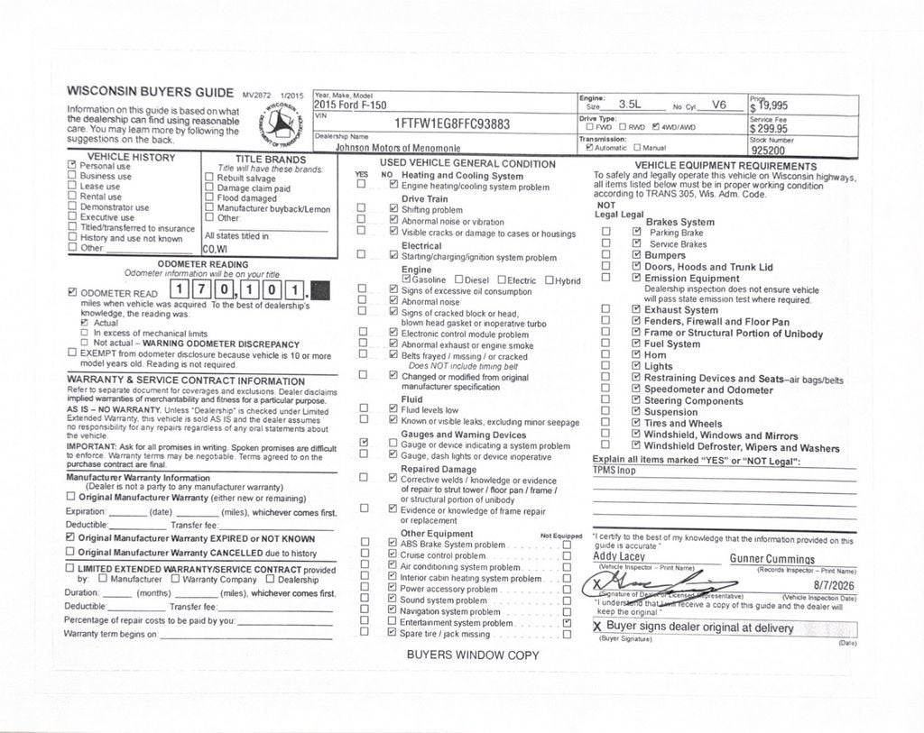 2015 Ford F-150 XLT w/HD Payload Pkg