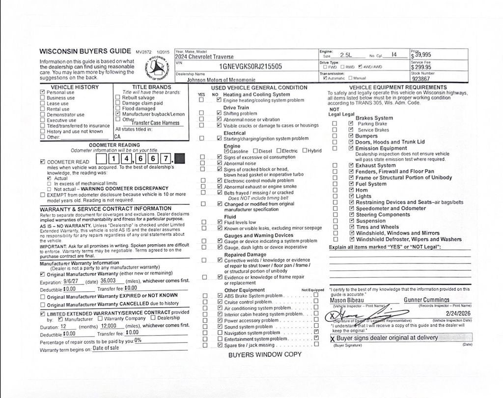 2024 Chevrolet Traverse LT