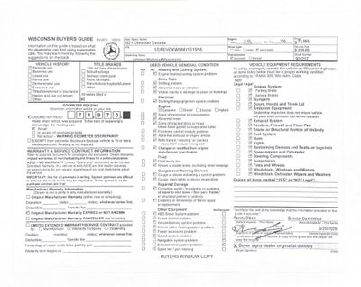 2021 Chevrolet Traverse LT Cloth