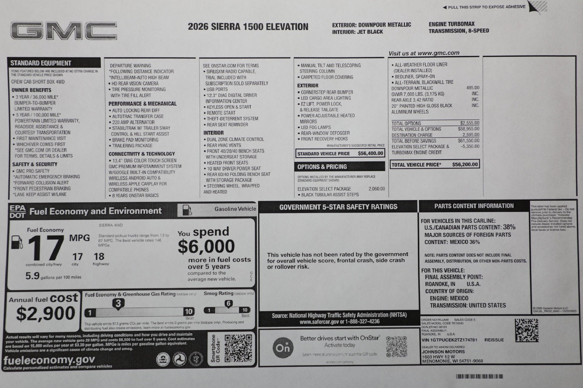 2026 GMC Sierra 1500 Elevation