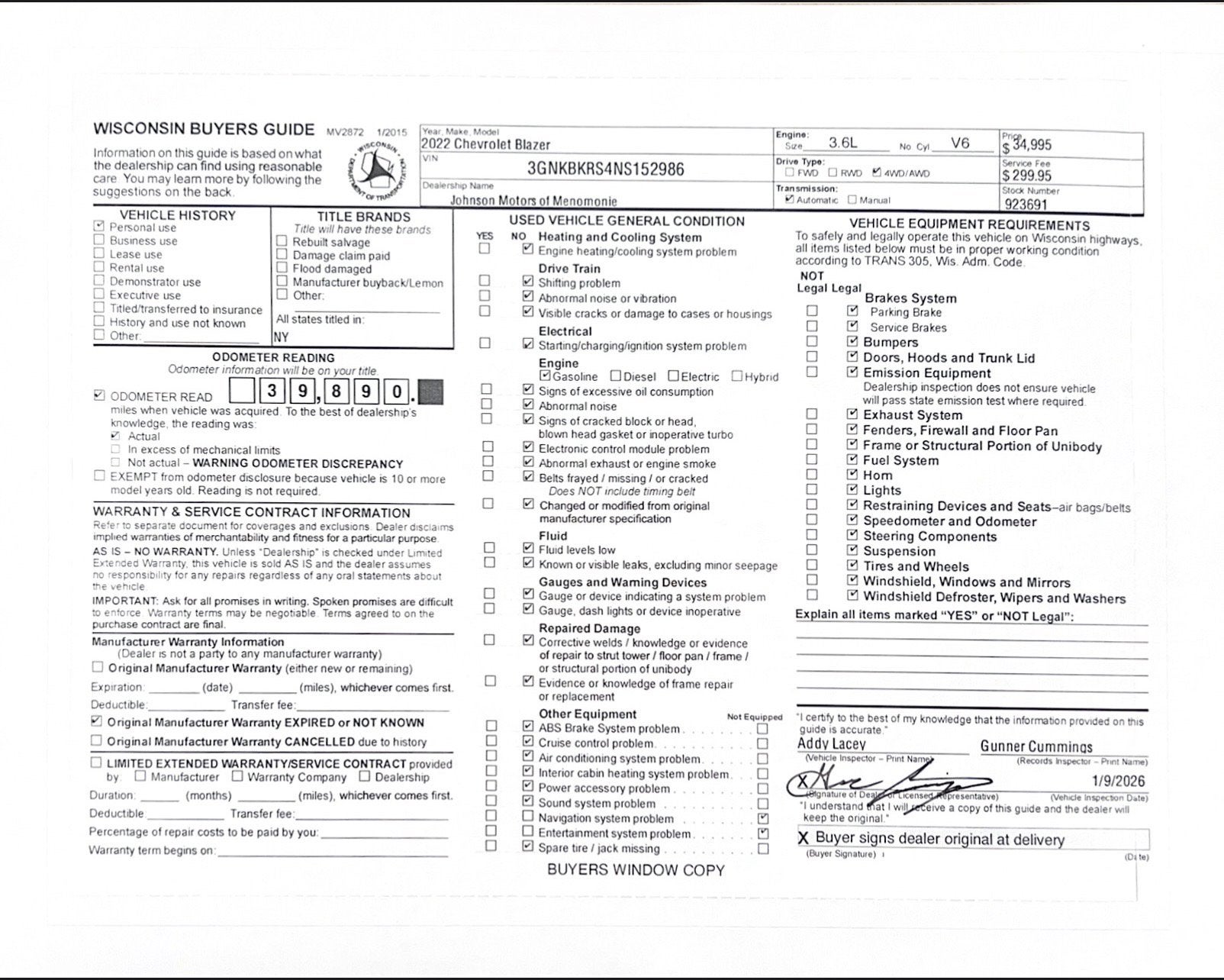 2022 Chevrolet Blazer RS