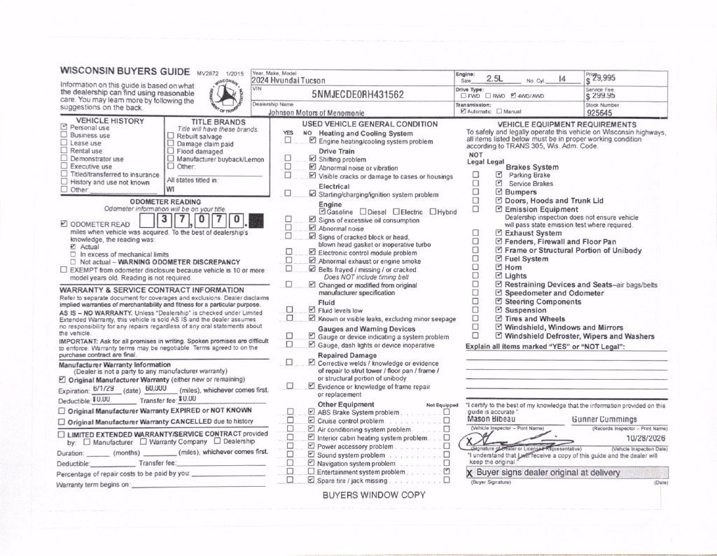 2024 Hyundai Tucson Limited