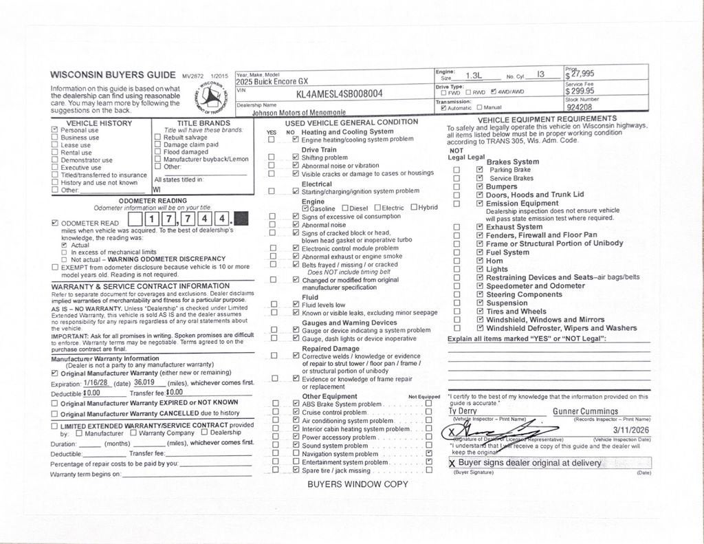 2025 Buick Encore GX Sport Touring