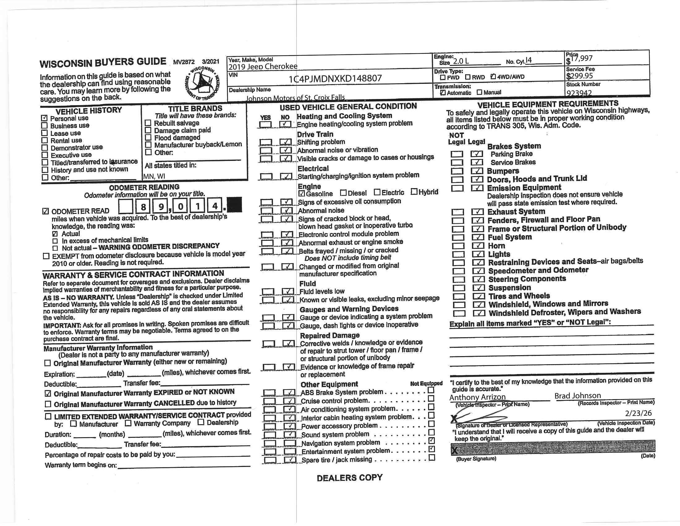 2019 Jeep Cherokee Limited