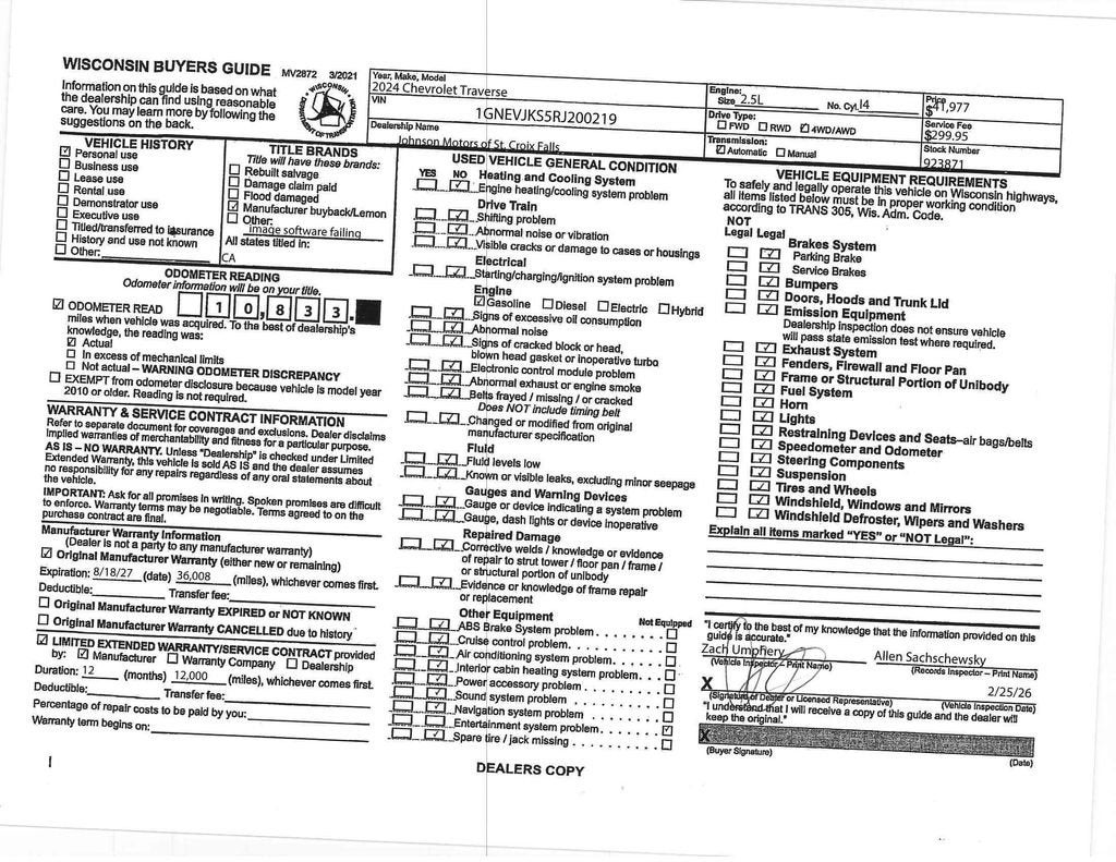 2024 Chevrolet Traverse Z71