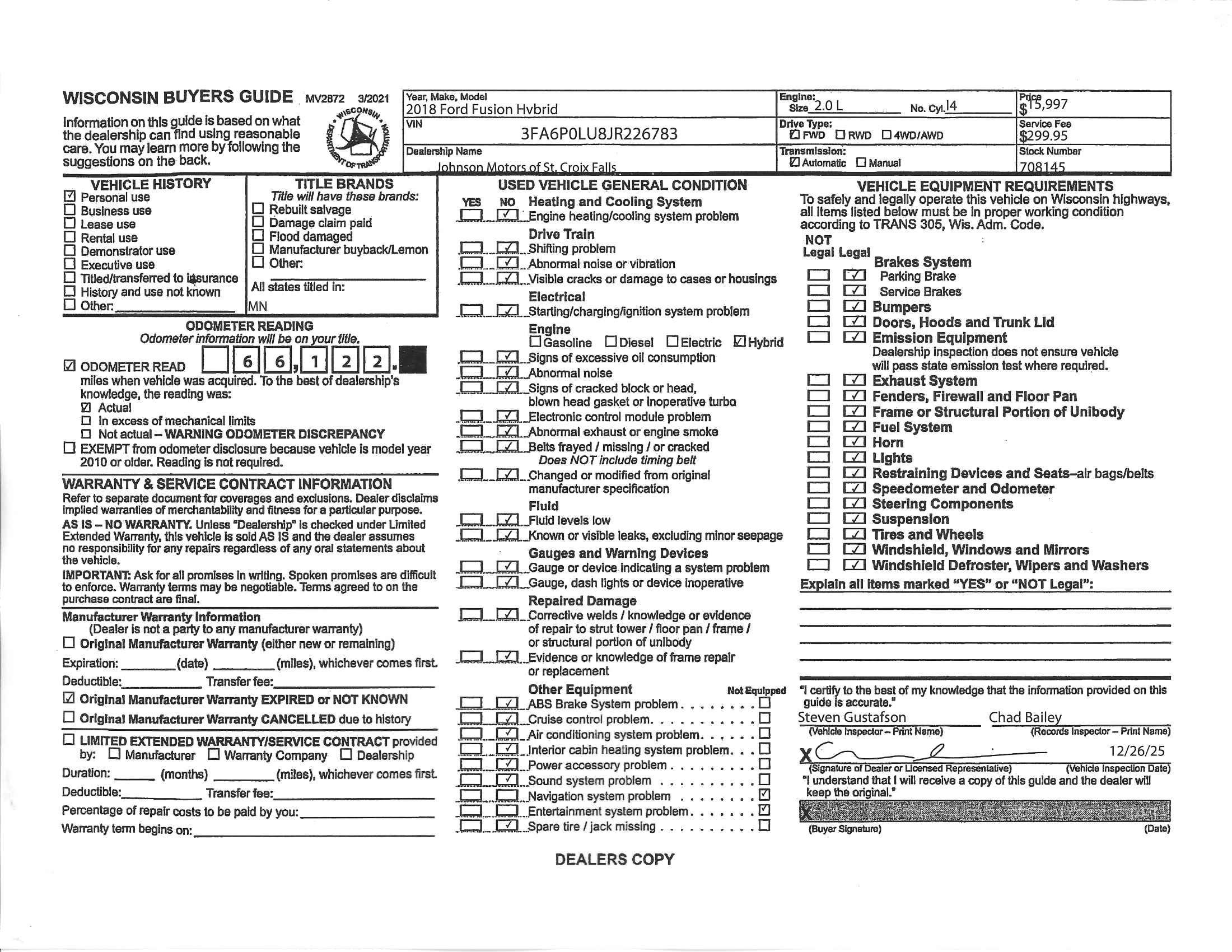 2018 Ford Fusion Hybrid SE