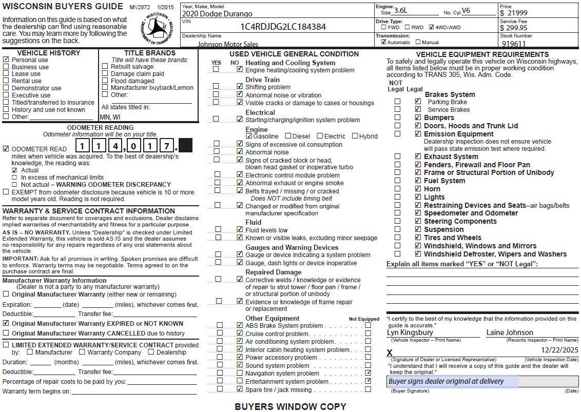 2020 Dodge Durango GT