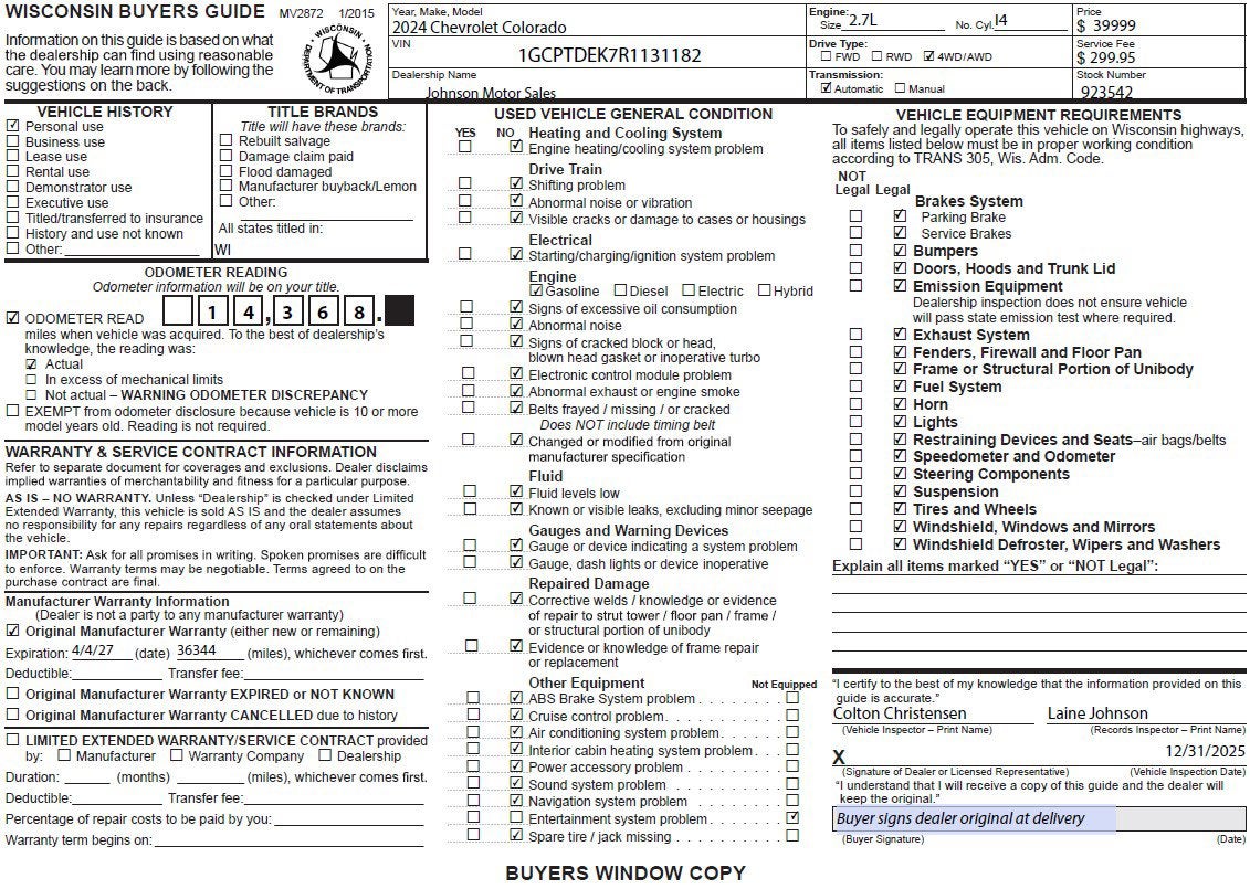 2024 Chevrolet Colorado Z71