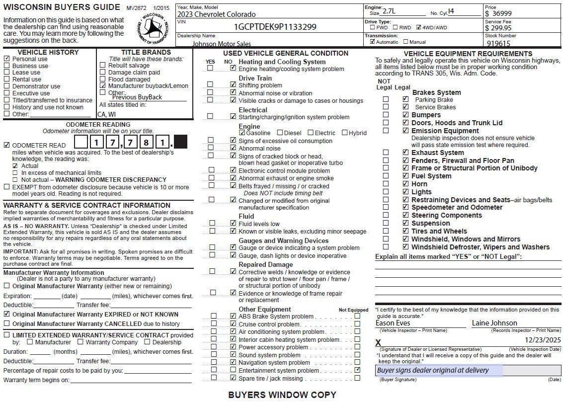 2023 Chevrolet Colorado Z71
