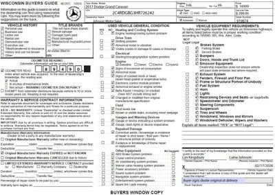 2017 Dodge Grand Caravan SE