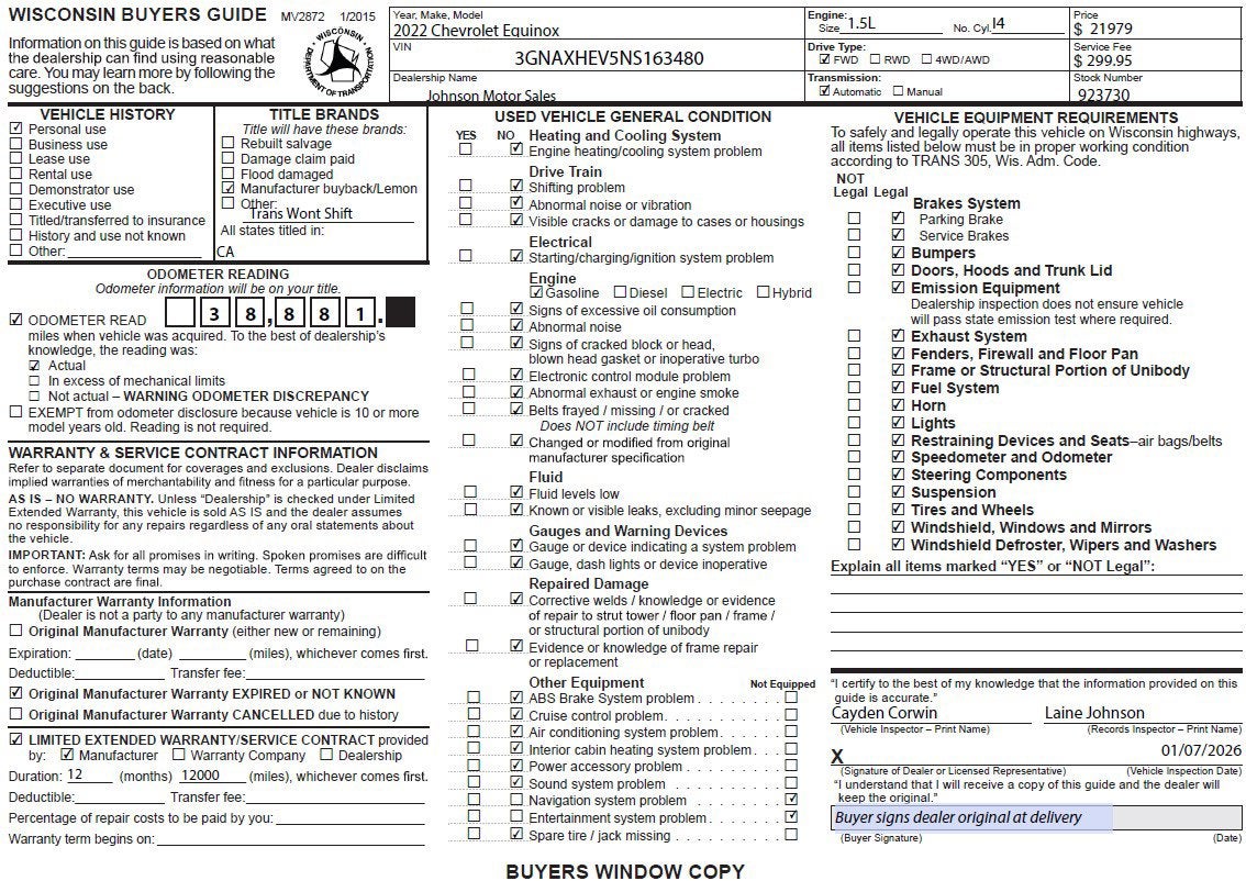 2022 Chevrolet Equinox LS