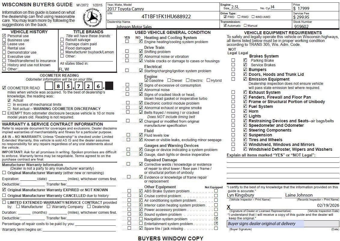 2017 Toyota Camry XLE