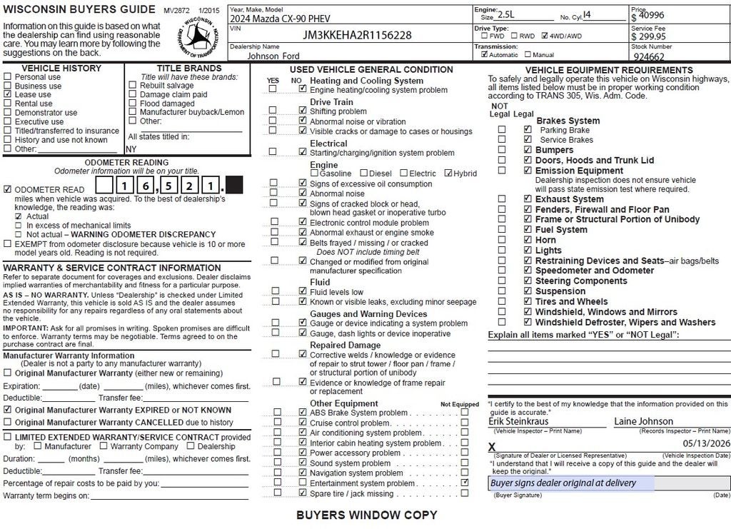 2024 Mazda Mazda CX-90 PHEV Premium Plus