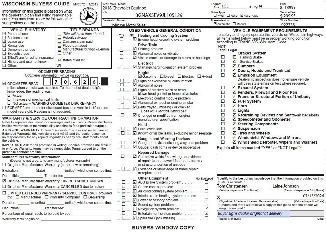 2018 Chevrolet Equinox LT
