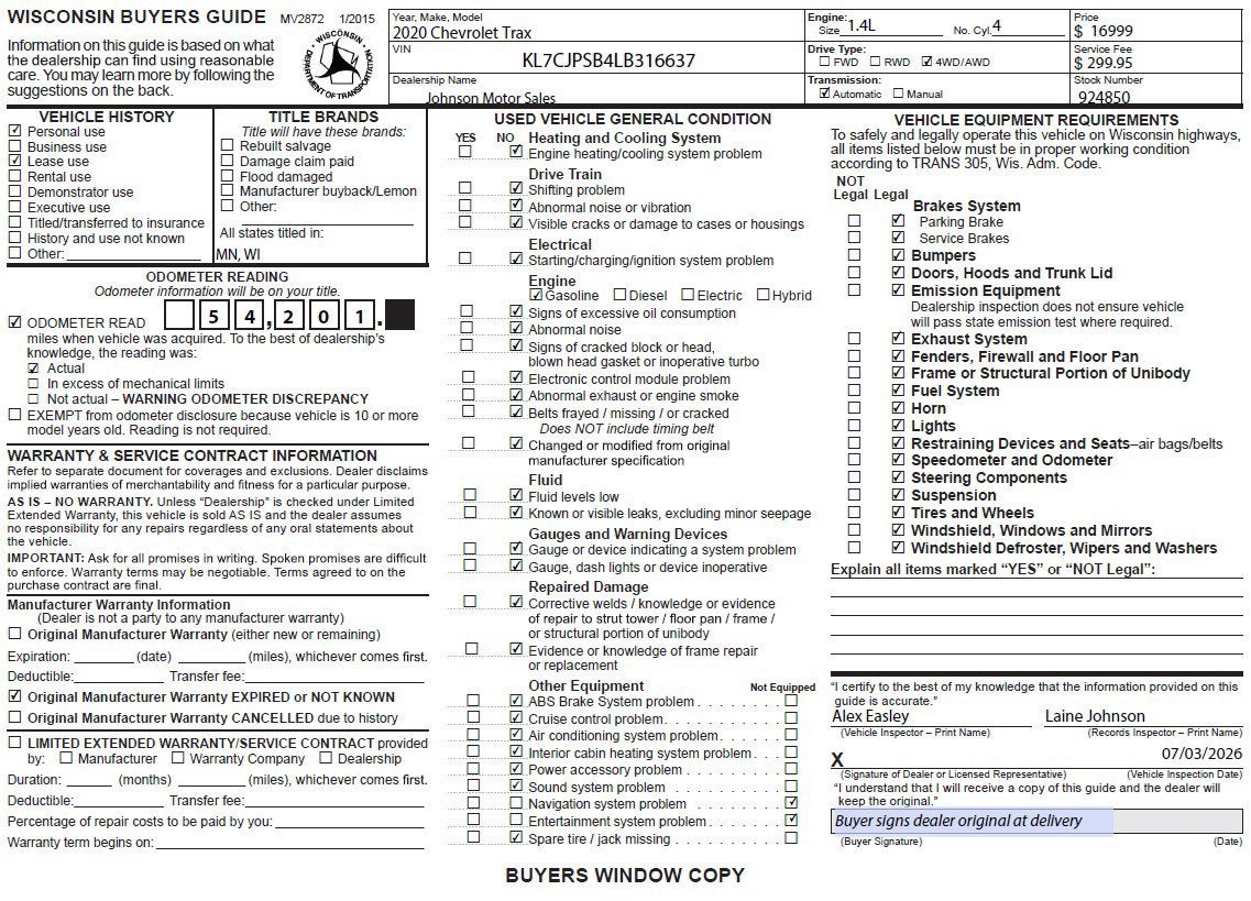 2020 Chevrolet Trax LT